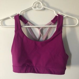 Magenta Cross Strap Sports Bra!
